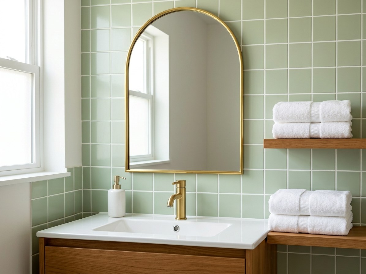 The same bathroom vanity, spotless after one visit